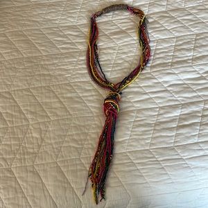 Beaded long necklace
